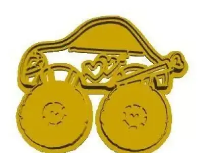 Monster Truck Cookie Cutter 3D model get