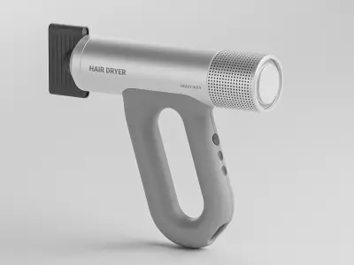 Industrial Modern Hair Dryer 3d Concept Design 3D model