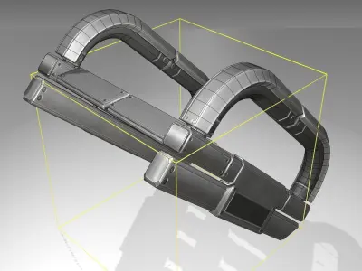 Futuristic Stairs - 11 - Basic Textures Low-poly 3D model