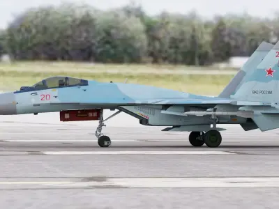 Russian Fighter Jet Sukhoi SU-35 Flanker 3D model
