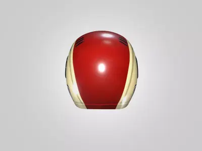 Full-Face Racing Helmet - Low-Poly 3D Model Free low-poly 3D model