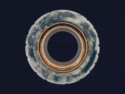 Vehicle Tyre 3D model by DailyAssets - Textured