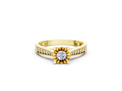Engagement ring - 5 3D model