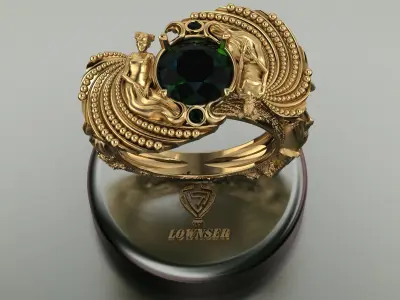 family ring 3D print model