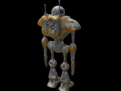 Droid Low-poly 3D model purchase