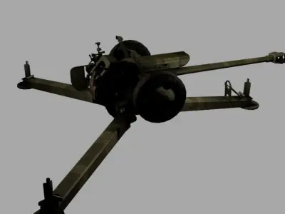 missile military cannon Free 3D model