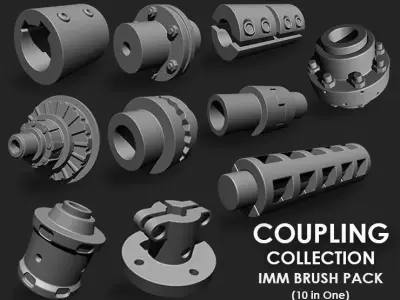 Coupling Collection Imm Brush Pack 10 in one 3D model