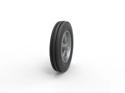 Front wheel of Small block Pulling tractor Scale 1 to 25 3D print model