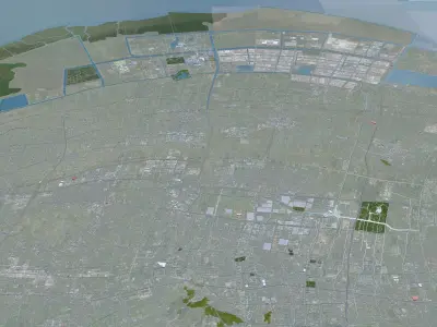 Cixi Ningbo Zhejiang China 70km Free low-poly 3D model