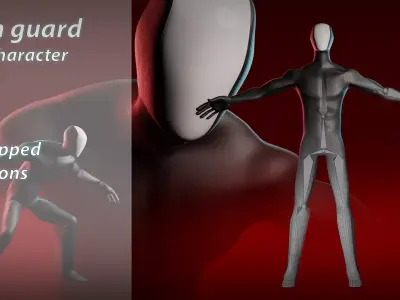 Alien guard skinny 3D model