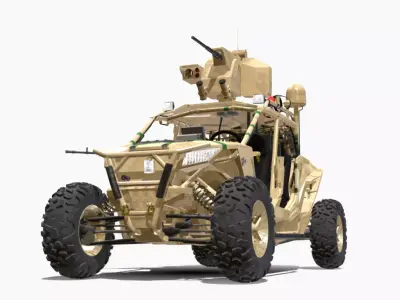 UTV MILITARY 4X4  Low-poly 3D model