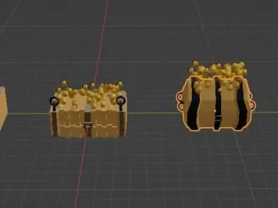 Treasure Chests Low-poly 3D model