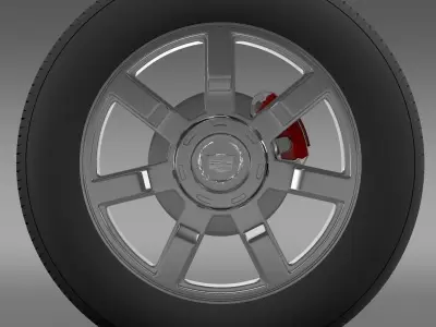 Cadillac Escalade esv 2wd1 wheel 3D model