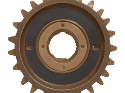 Metallic Gear Cogwheel Engine Part 3D model
