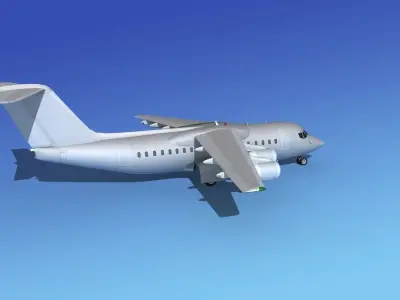 BAe 146-200 Bare Metal 3D model