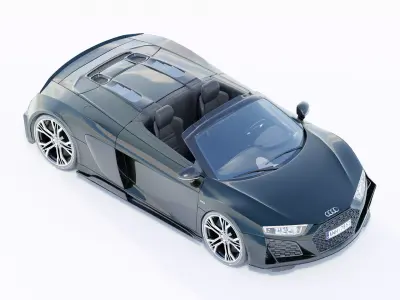 Audi R8 V10 Spyder  HighQuality 3D Car Model Low-poly 3D model