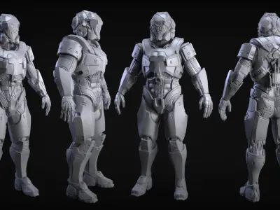 Sci-Fi Armor 3 Sculpt 3D model