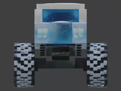 Voxel RC Snow Explorer 3D Model Low-poly 3D model
