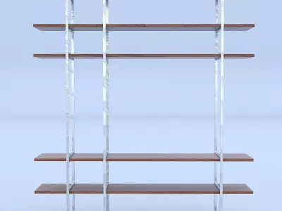 Bookcase Industrial 3D model