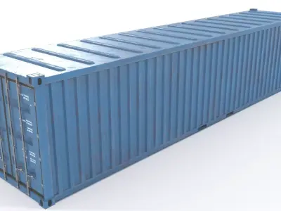 Container 40ft low poly PBR Low-poly 3D model