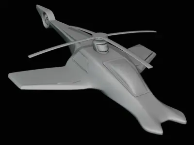 Sleek and Powerful 3D-Printable Helicopter Model 3D print model