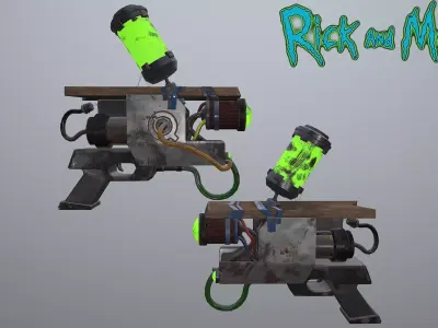 Portal gun  Low-poly 3D model