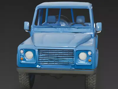 Realistic Blue Off-Road SUV 3D Model 3d model Low-poly 3D model