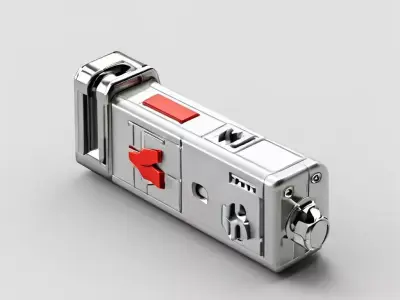 SciFi Futuristic Gadget Keychain Low-poly 3D model