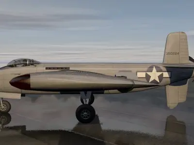 Douglas XB-42 Mixmaster 3D model