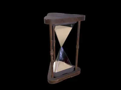 Vintage Hourglass Low-poly 3D model