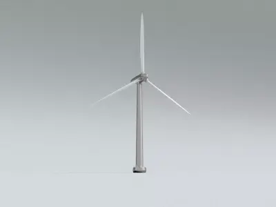 laos Wind Turbine 3D model