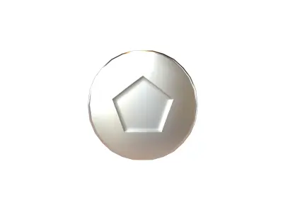 Screw v10 001 Low-poly 3D model