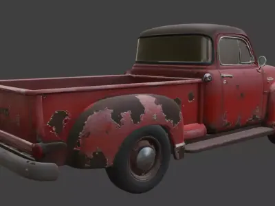 Vintage Rusty Pickup Truck 3D Model 3D model order