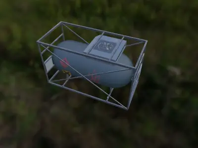 Tank Container Low-poly 3D model purchase