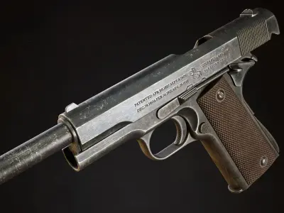 Colt 1911 Handgun Low-poly 3D model