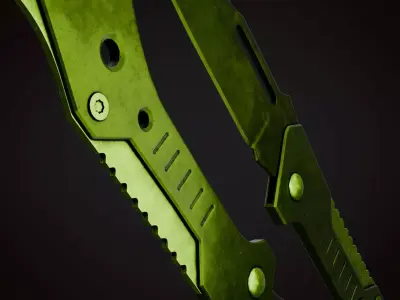 Knife 4 E Low-poly 3D model