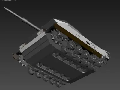 US Battle Tank Low-poly 3D model
