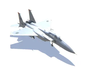 F-15 Eagle Jet Fighter Aircraft Low-poly 3D model