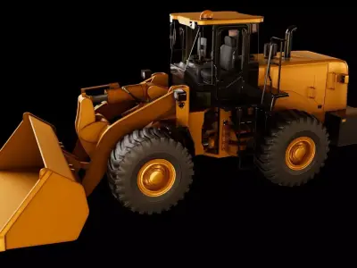 Wheel Loader  Low-poly 3D model