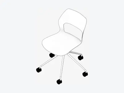 Chair - Office - Worksmart - 5 Star Castors Low-poly 3D model