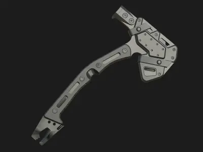 Camping Axe PBR Low-poly 3D model