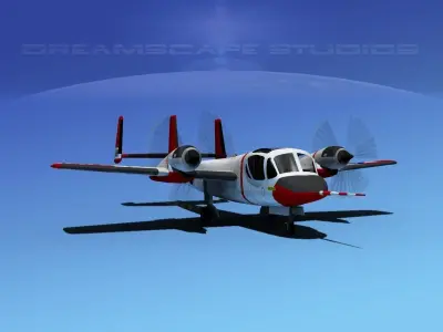 Grumman OV-1D Mohawk V05 3D model