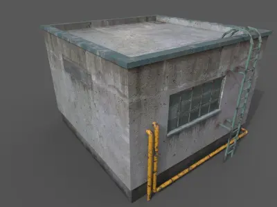 Roof Exit low-poly 3D model Low-poly 3D model