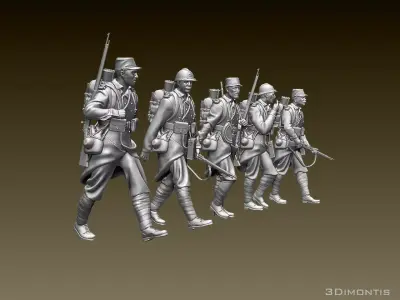 French soldier ww1  3D print model