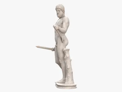 Munich King Roman Sculpture 3D model