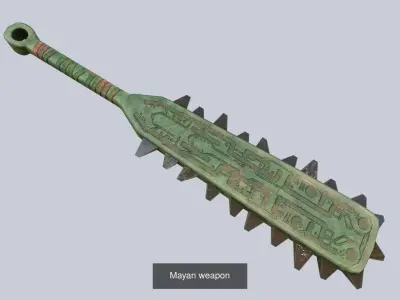 Mayan weapon collection 3D Model Pack