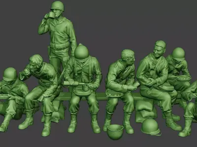 American soldiers ww2 Lunch A13 Pack1