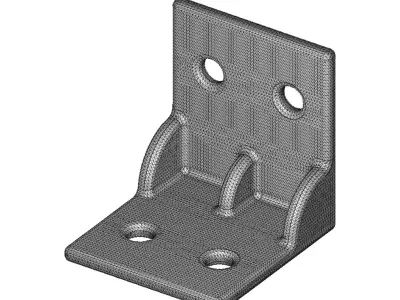 Rusty Square Corner Bracket 3D model