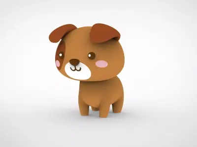 Cartoon Bear v001 character  3D model