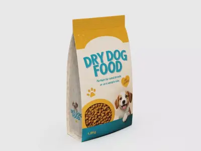 Dry Dog Food Low-poly 3D model purchase